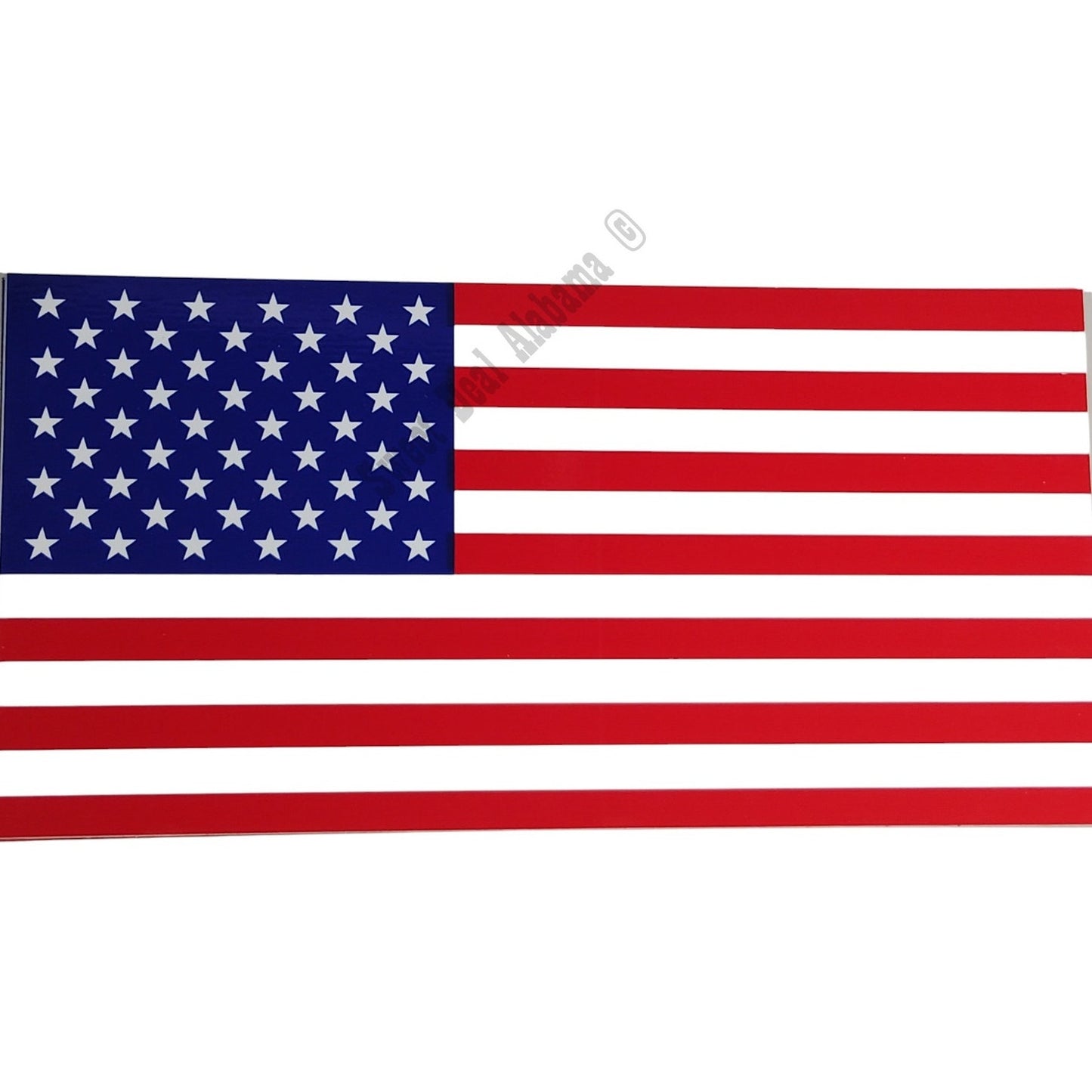 United States 50-Star Flag by Zip Strips Removable Vinyl Bumper Sticker 7.5x3.75