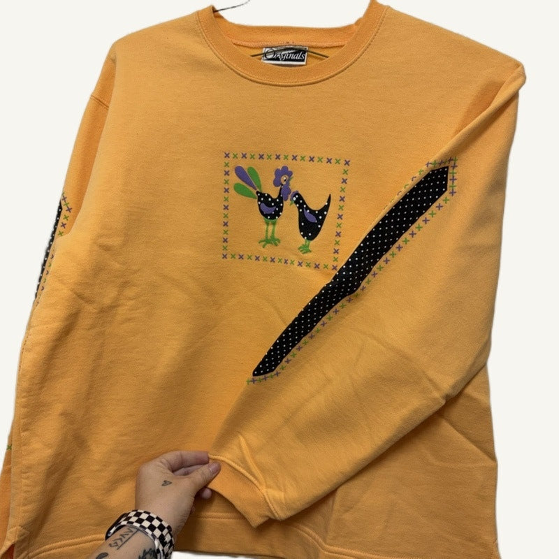 Frabjous Originals Orange Chicken Decal Pullover Sweatshirt - Cotton Blend,  LRG