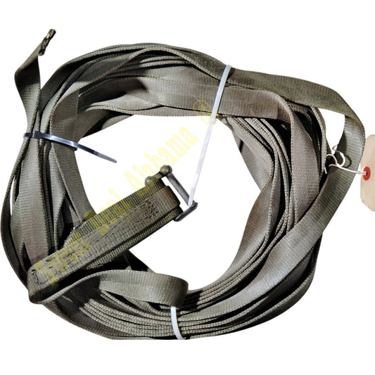 Military 1" Webbing w/ One Reinforced Metal Sling End, Approx. 60 Ft Length