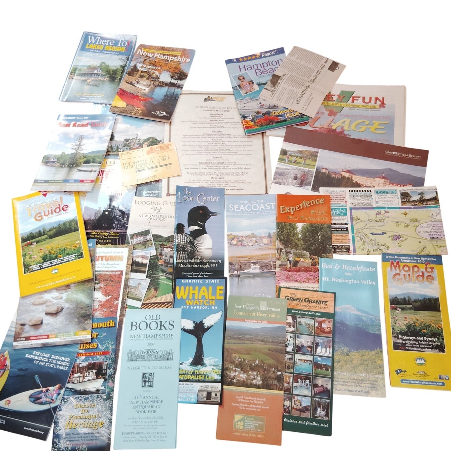 Vintage New Hampshire Travel Ephemera Lot 2010 White Mountains Seacoast 3.75 Lbs