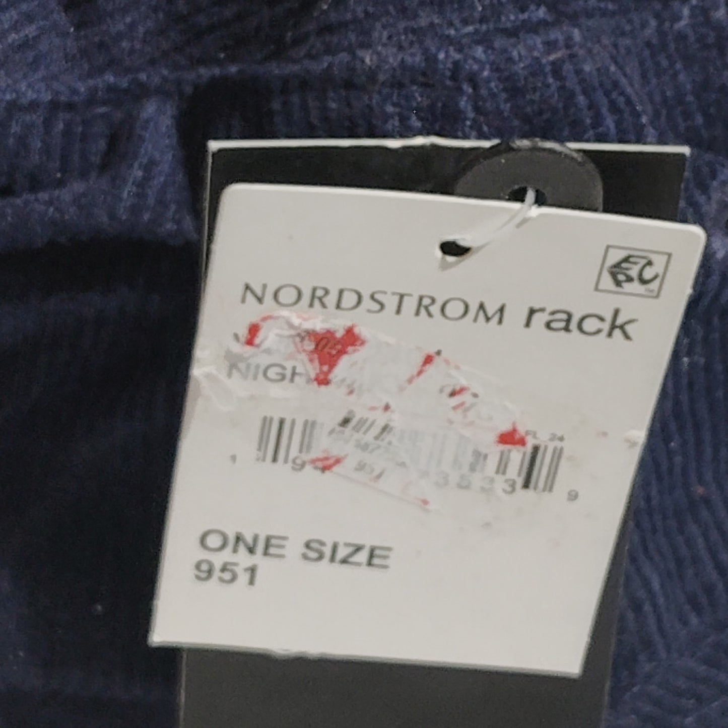 Vince Camuto Corduroy Bucket Hat, Navy Blue, OSFM, 100% Cotton