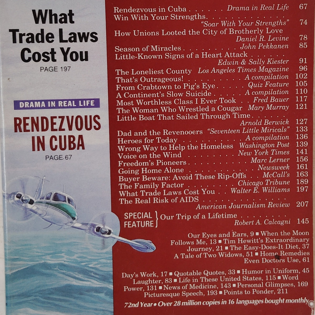 Reader's Digest May 1993 Vintage Magazine Cuba Feature Back Issue