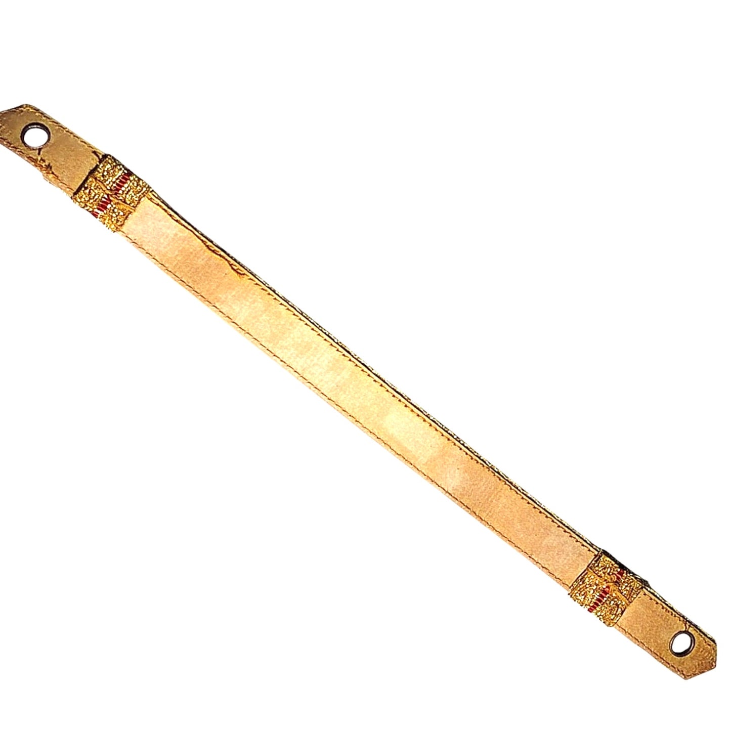 Marine Corps Officer Dress Cap Chinstrap, Gold and Scarlet 3/8"W