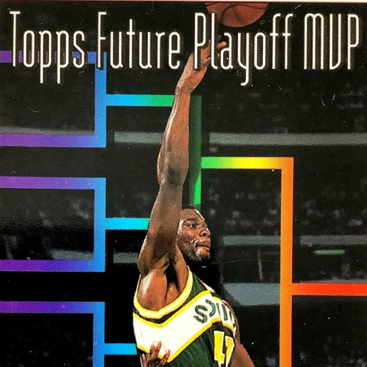 Shawn Kemp, Supersonics, 1994 Topps "Future Playoff MVP" NBA Card 202, EXC