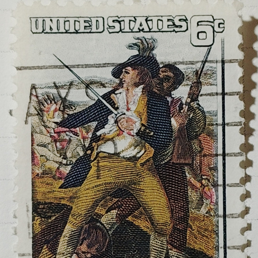 1968 US 6c John Trumbull Battle of Bunker Hill Stamp #1361 Used Cancelled