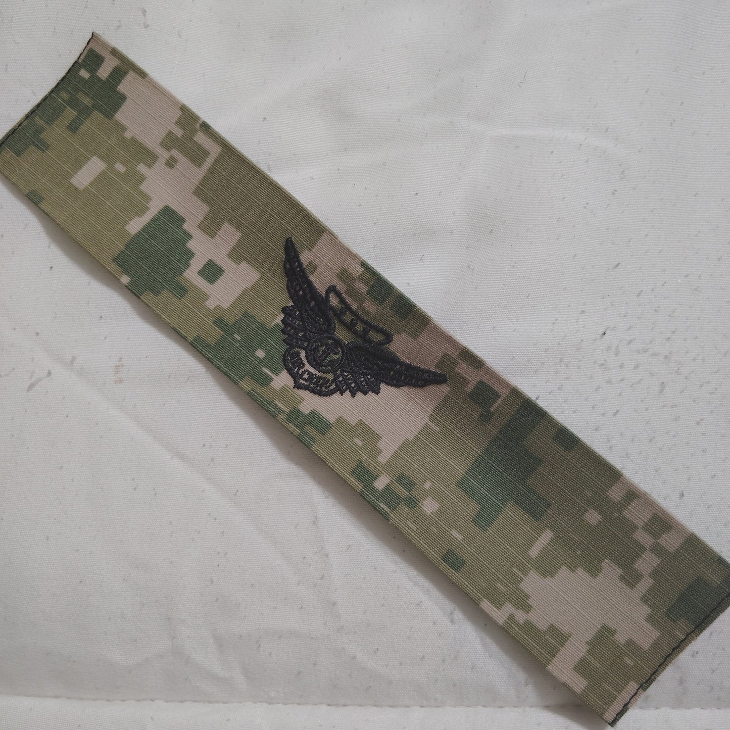 U.S. Navy Combat Aircrew Badge Tape – NWU Type III – 8" × 1.75" TE Sew‑On