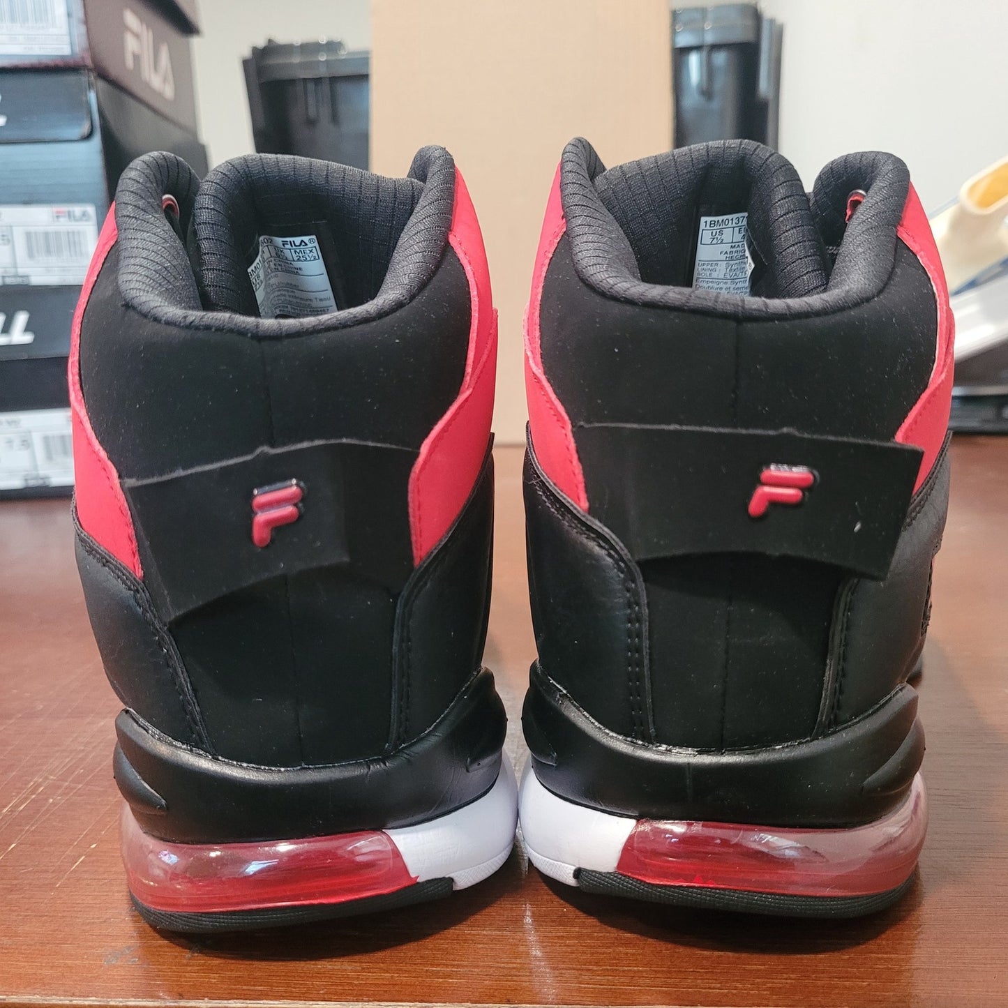 Fila Activisor Viz Men’s Athletic Shoes, Size 8 Red/Black, Lightweight Comfort