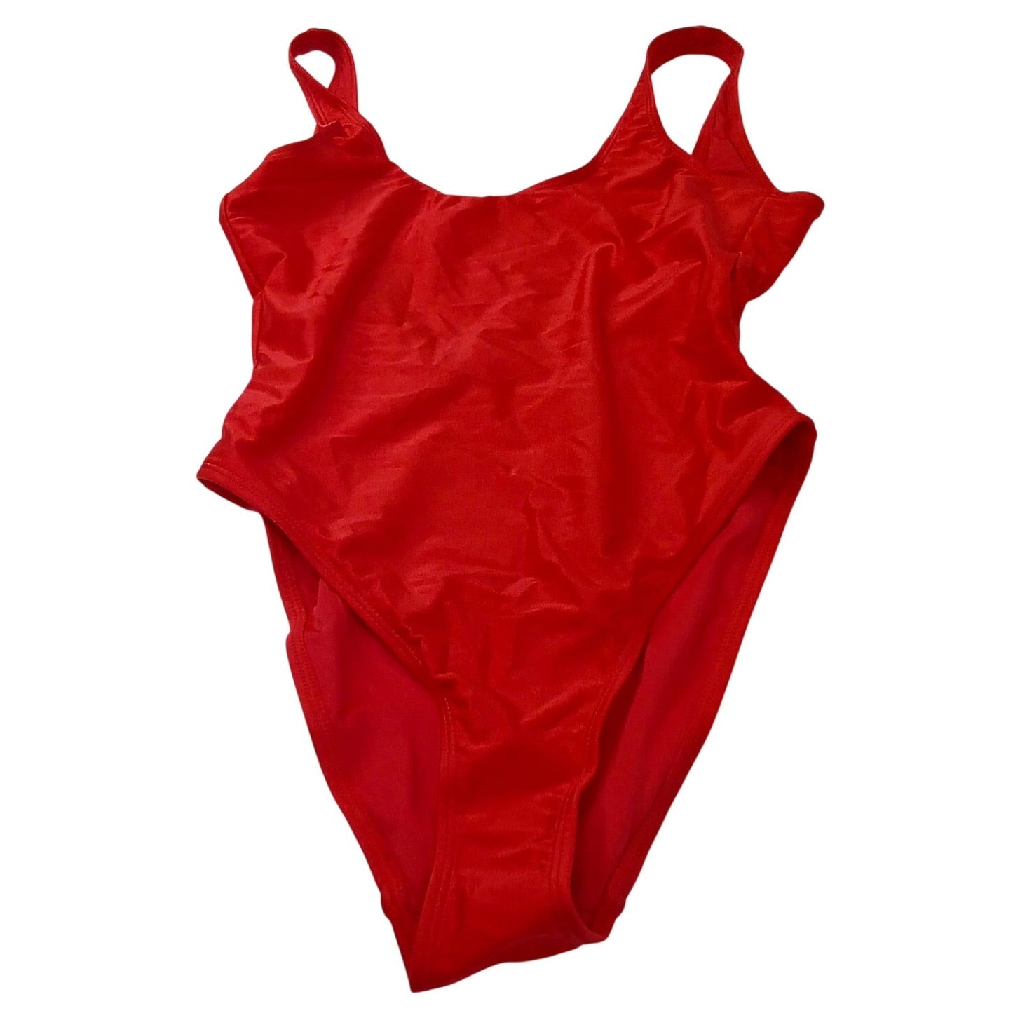 Dixperfect Malibu Retro One Piece Swimsuit Women’s Small Red High Cut