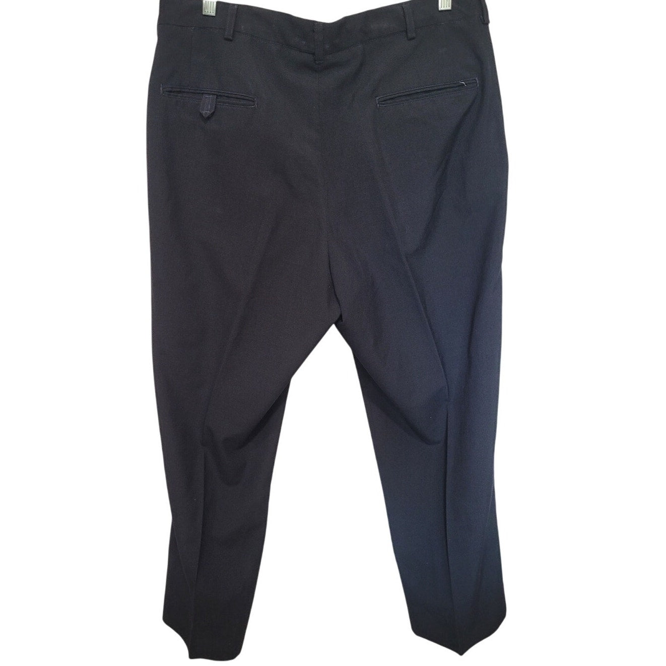 1981 US Military Dress Trousers - 35S - Navy Blue Shade 3346 - 55/45 Poly-Wool