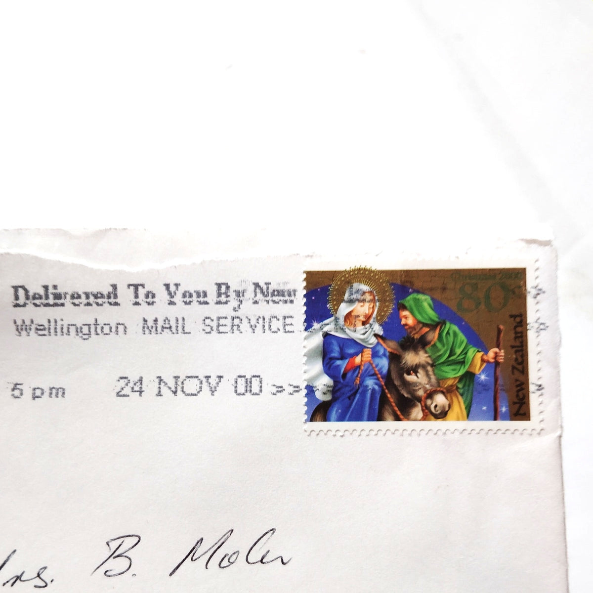 New Zealand 2000 Christmas 80c Nativity Stamp Cover to USA Alabama Postmarked