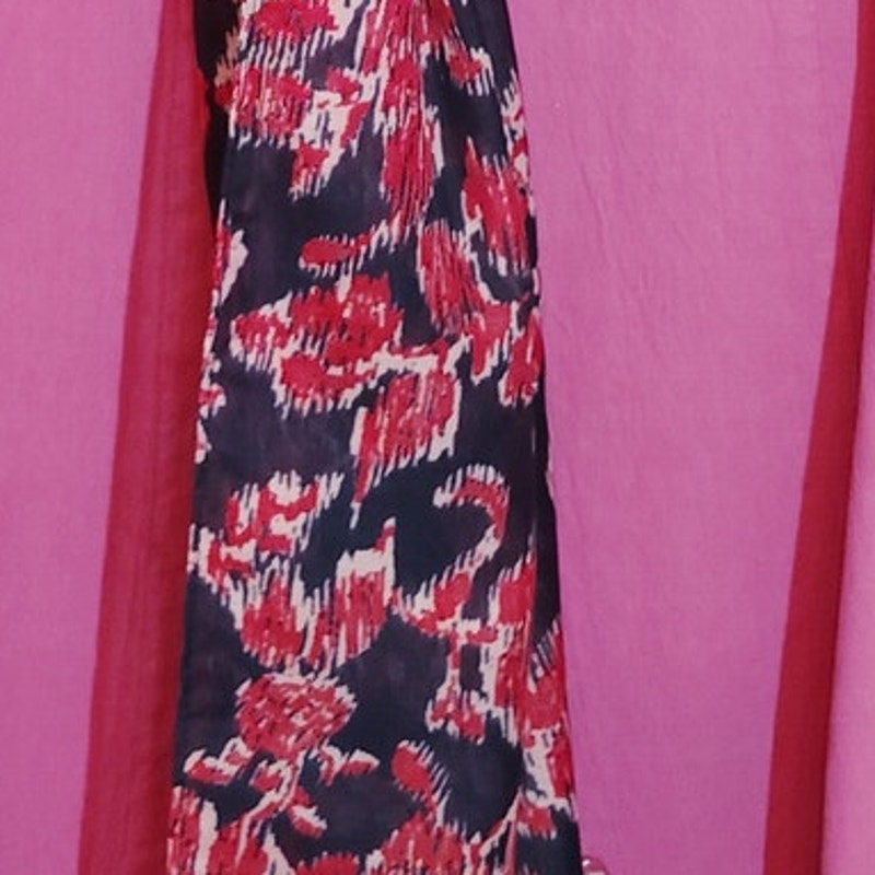 Mainstreet Blues Magenta Utility Shirt & Avon Ikat Scarf Set Women’s M Estate