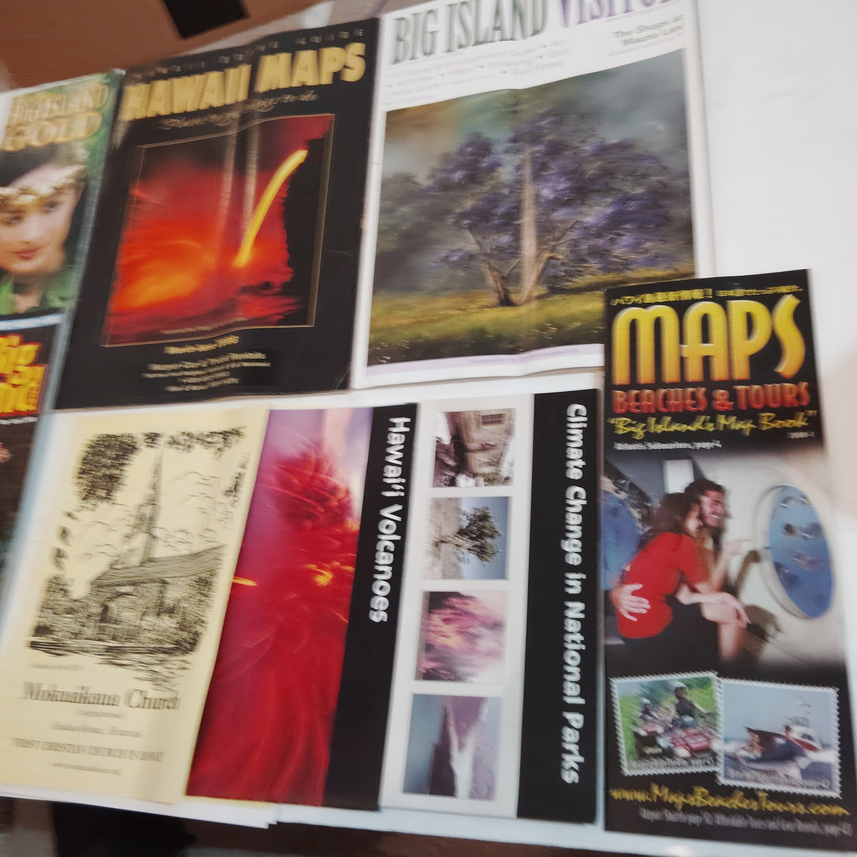 Big Island Hawaii Vintage Travel Ephemera Lot - Guides, Maps & Souvenirs c. 2008