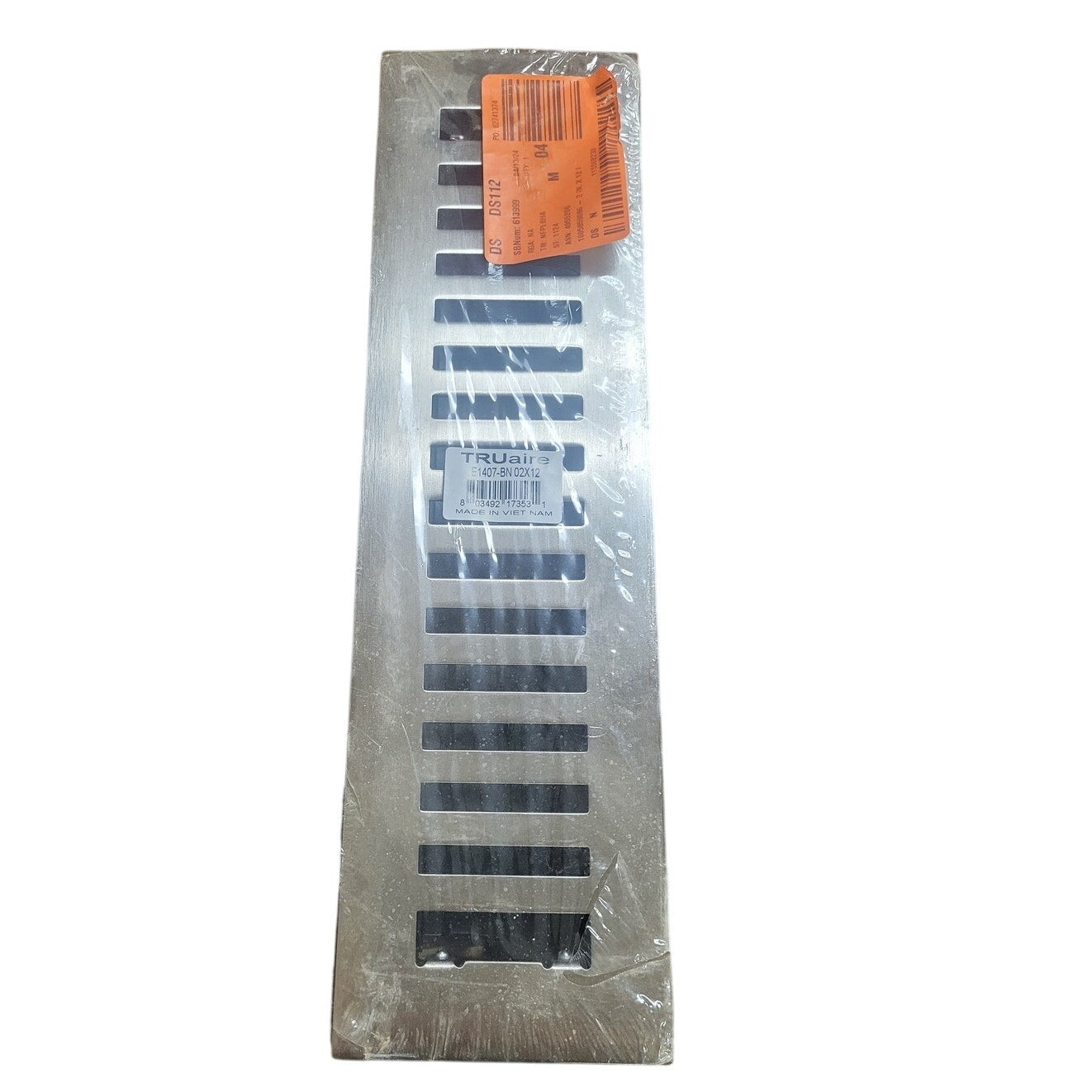 TRUaire 2 in. X 12 in. New York Modern Floor Register in Brushed Nickel