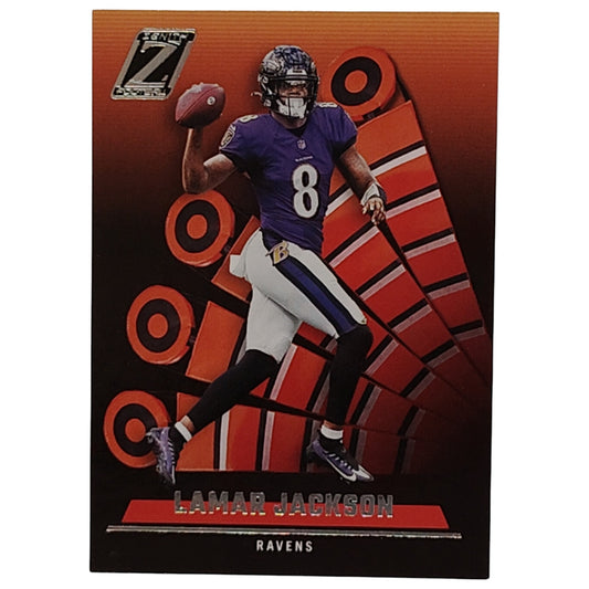 Lamar Jackson, Baltimore Ravens, NFL 2022 Panini-Zenith Card 26, EX/NM