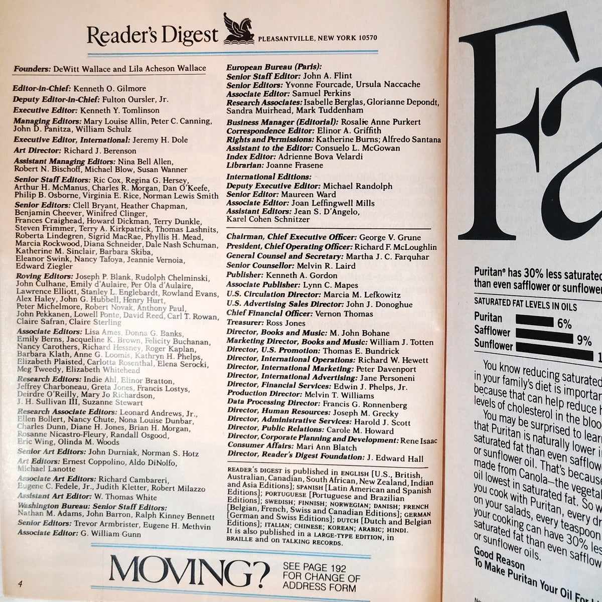 Reader's Digest August 1987 Vintage Magazine - UFO Mania & Omar Bradley