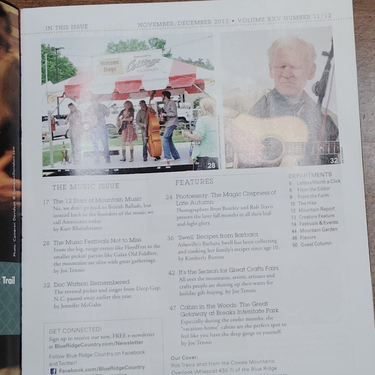 Blue Ridge Country Magazine Nov/Dec 2012 The Music Issue- Mountains of the South