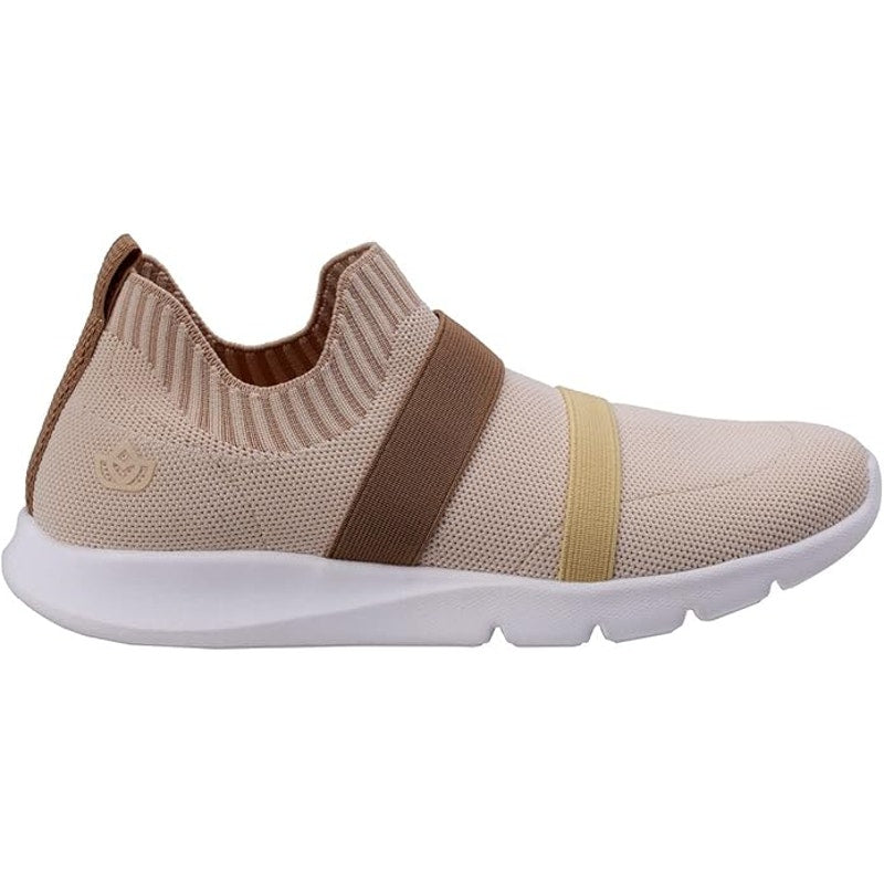 Spenco Karma Stretch Floral Sneaker, Navajo, Womens 6, Slip-On Knit Comfort Shoe