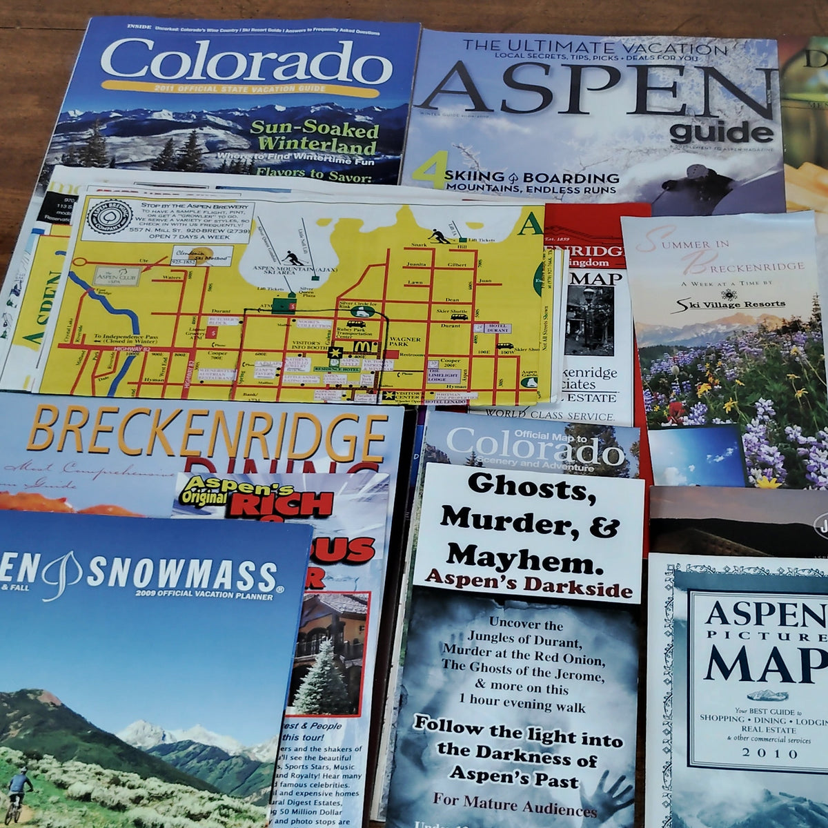 Colorado Vacation Ephemera Lot - Aspen & Breckenridge Travel Guides 2010