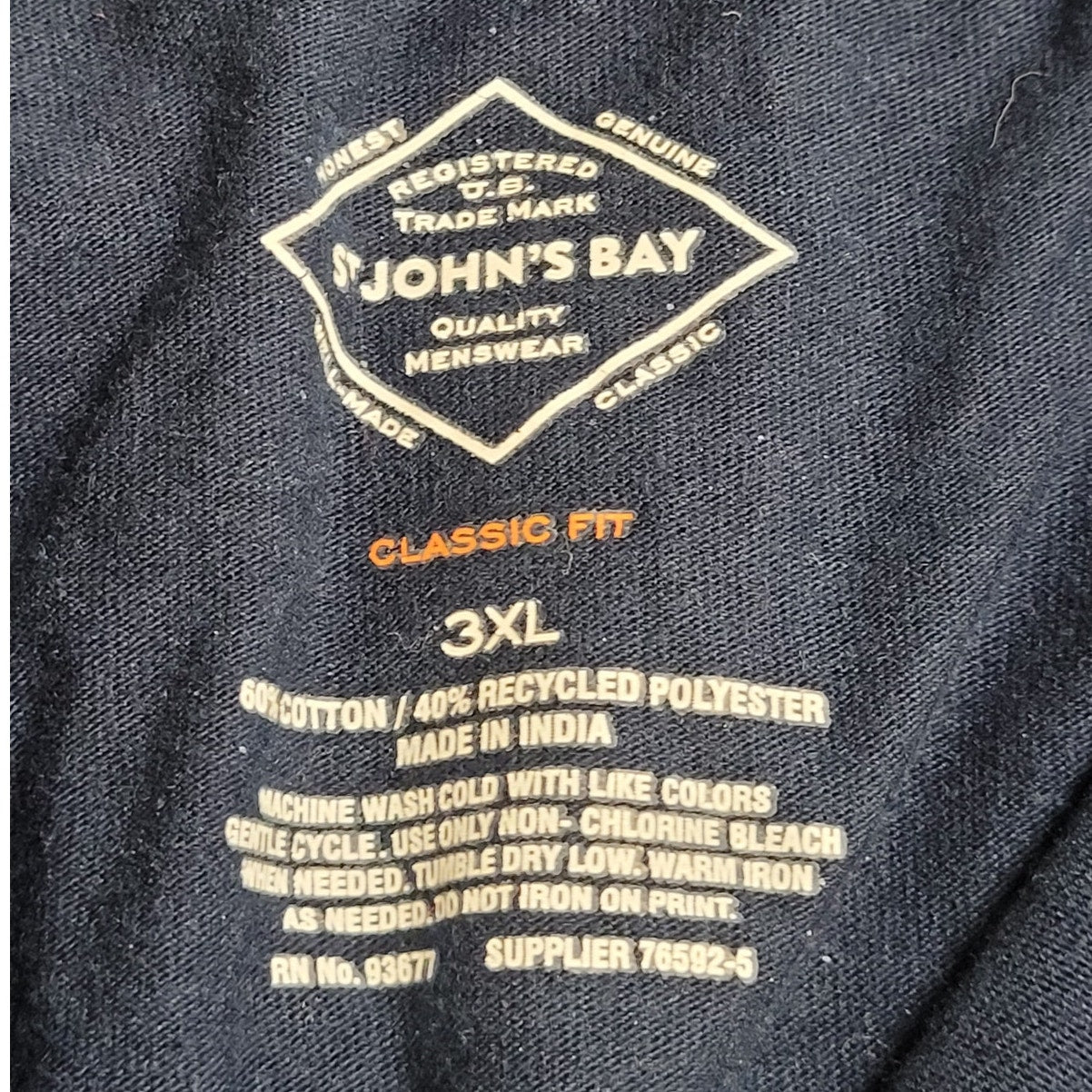 St. John's Bay Big and Tall Regular Fit Long Sleeve Polo Shirt, Sig Blue, 3XL