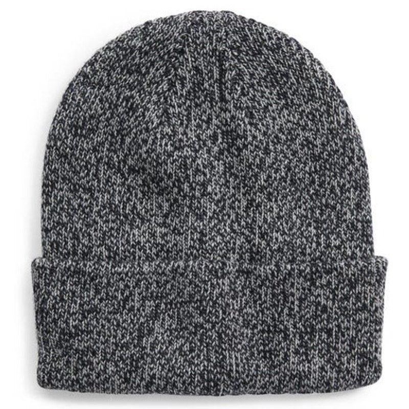Open Edit Marled Recycled‑Blend Beanie – Black Combo – Soft Knit Winter Hat NWT