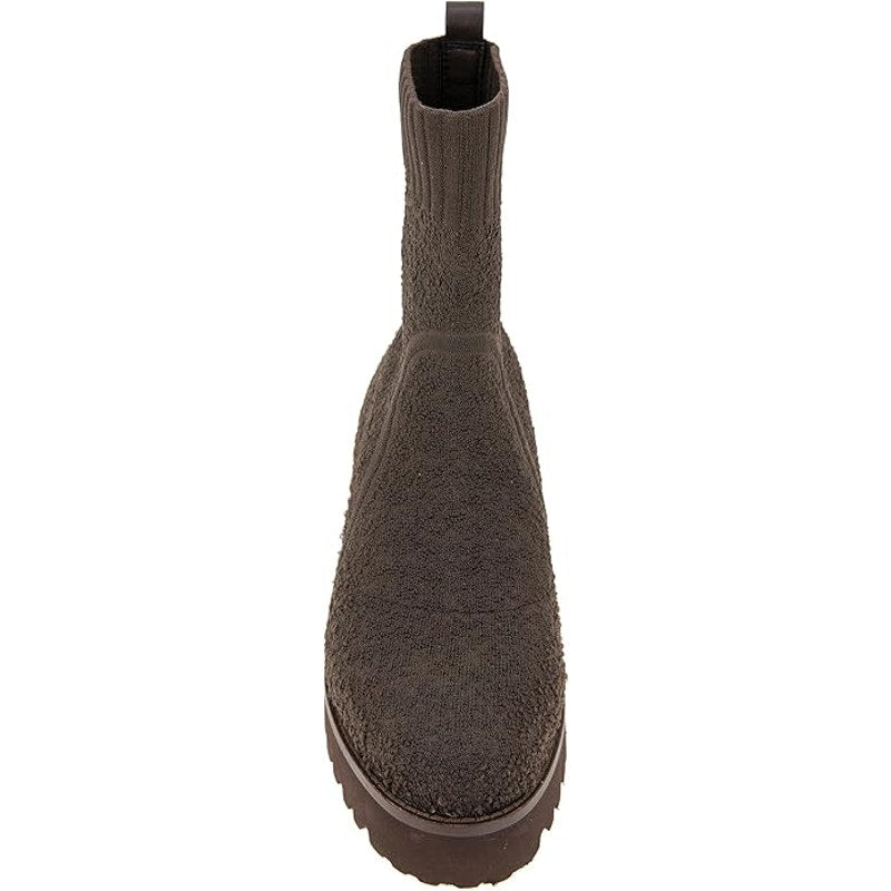 André Assous Pisces Bootie, Chocolate, Womens 7M, Sock Knit Ankle Boot, AA2PIS21
