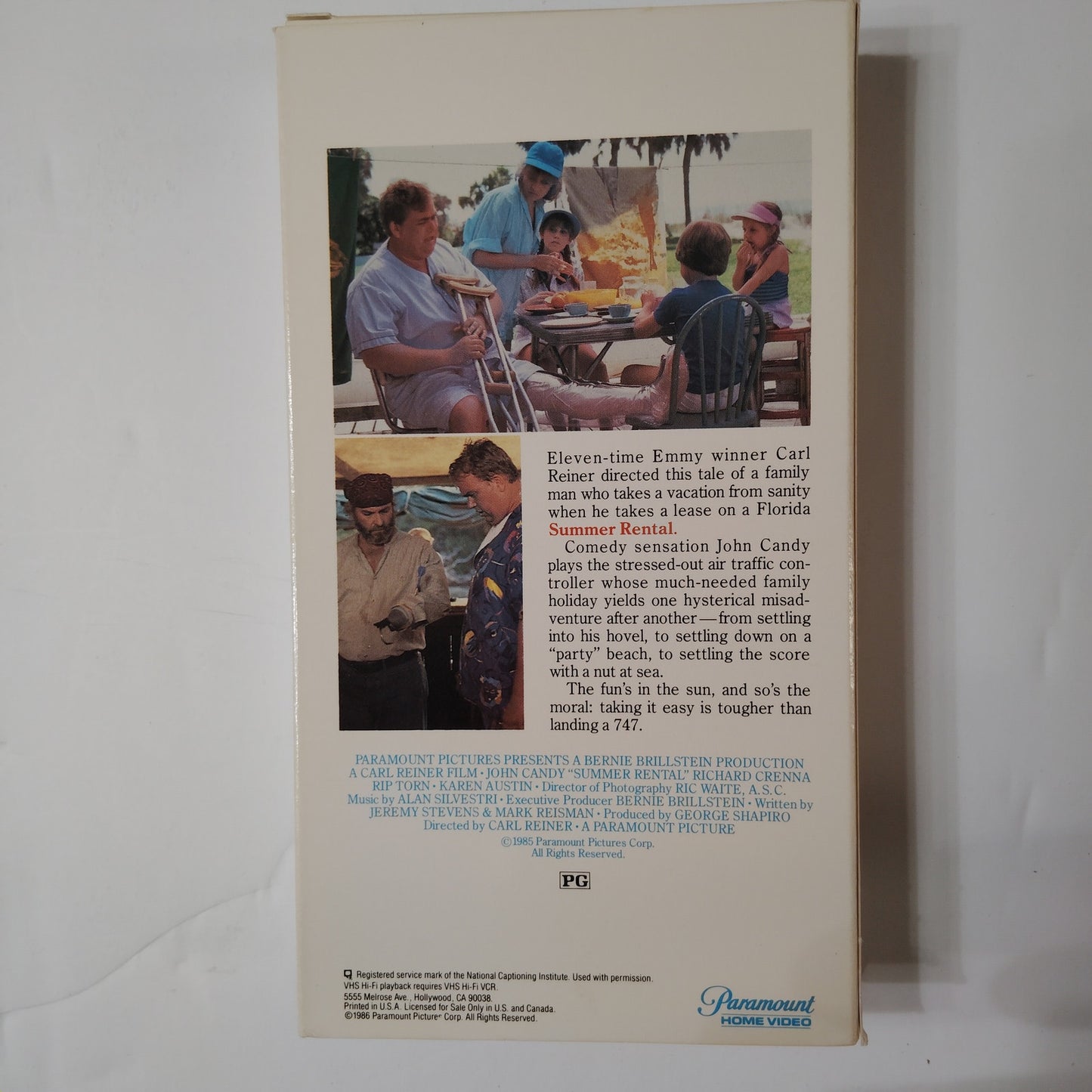 Summer Rental VHS 1985 John Candy Comedy Paramount Home Video