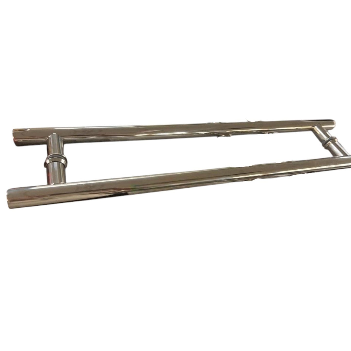 24" Ladder Style Back-to-Glass Push Pull Handle – Stainless Steel 304, Chrome Finish
