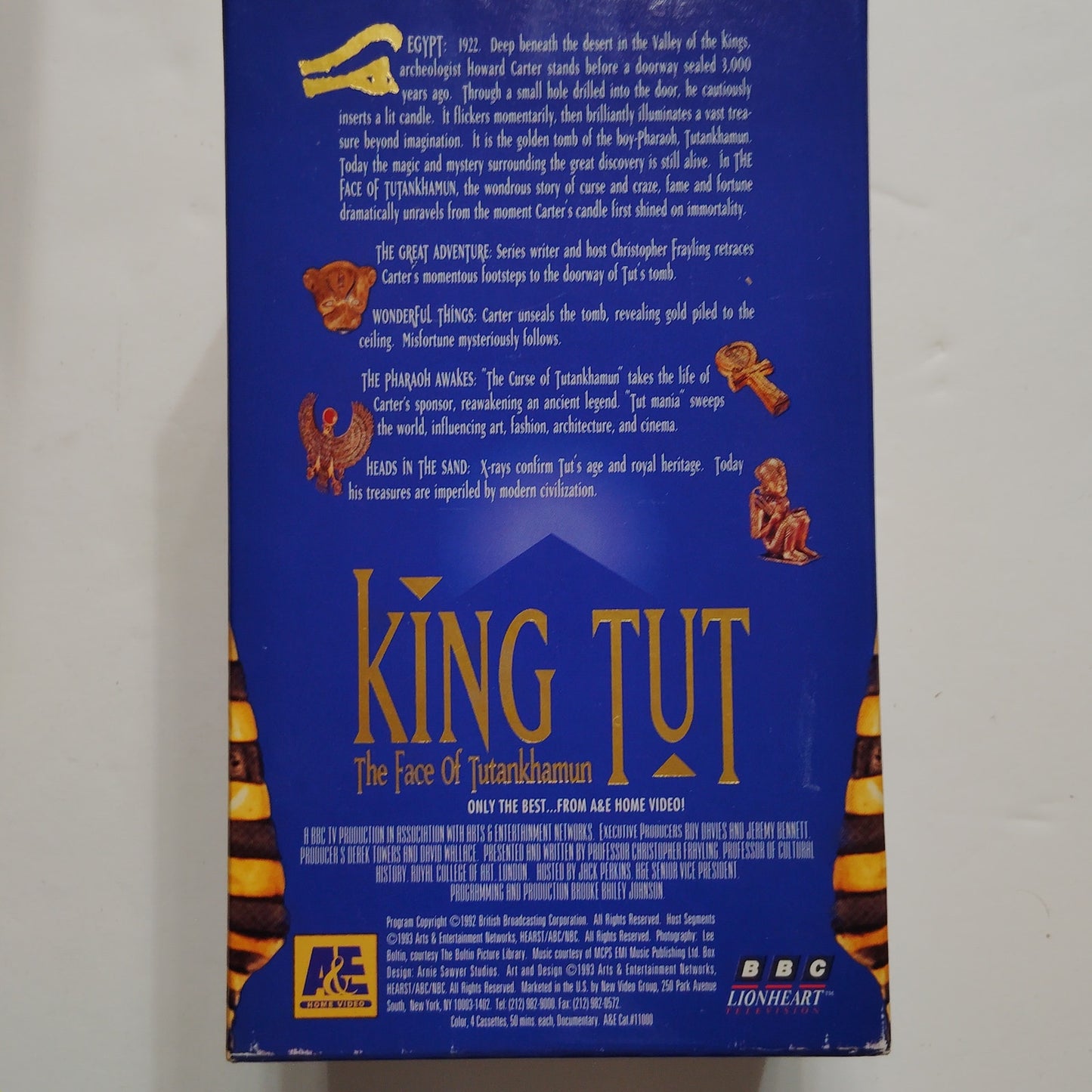 King Tut The Face of Tutankhamun 4‑Tape VHS Boxed Set 1992 A&E Documentary
