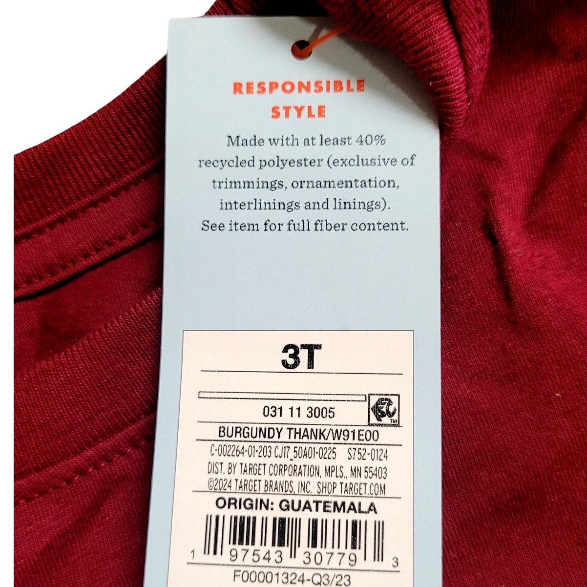 Toddler 'Happy & Thankful' Long Sleeve T-Shirt - Cat & Jack, Burgundy 3T
