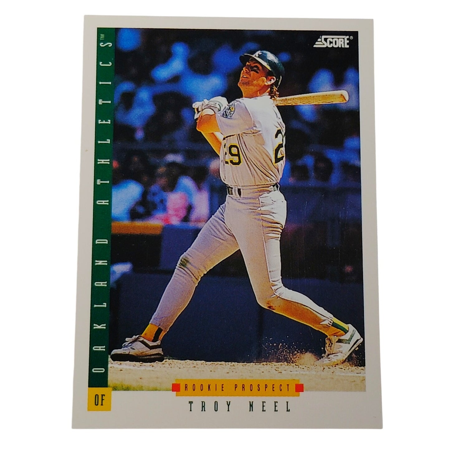 1993 Score Rookie Prospect Troy Neel #326 Oakland Athletics 1B Baseball NM