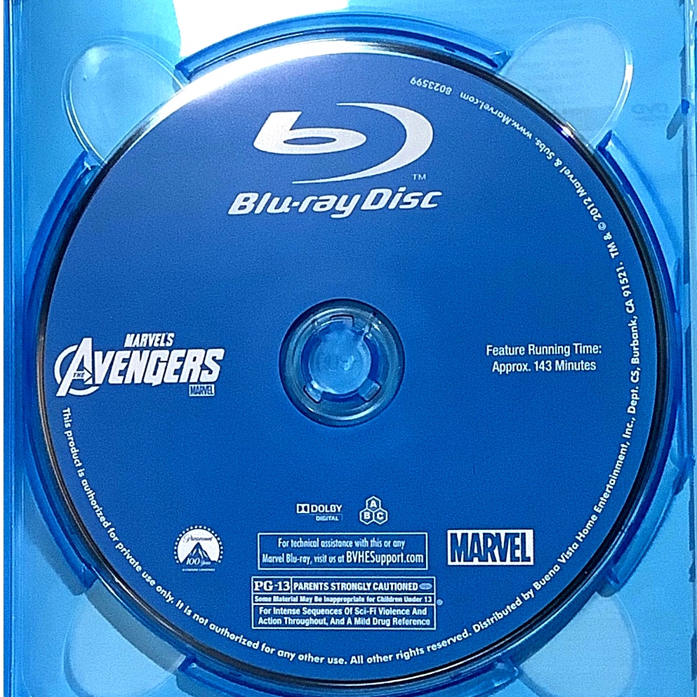 Marvel's: The Avengers [2012 Blu-ray + DVD] 143 Minutes of Action & Adventure