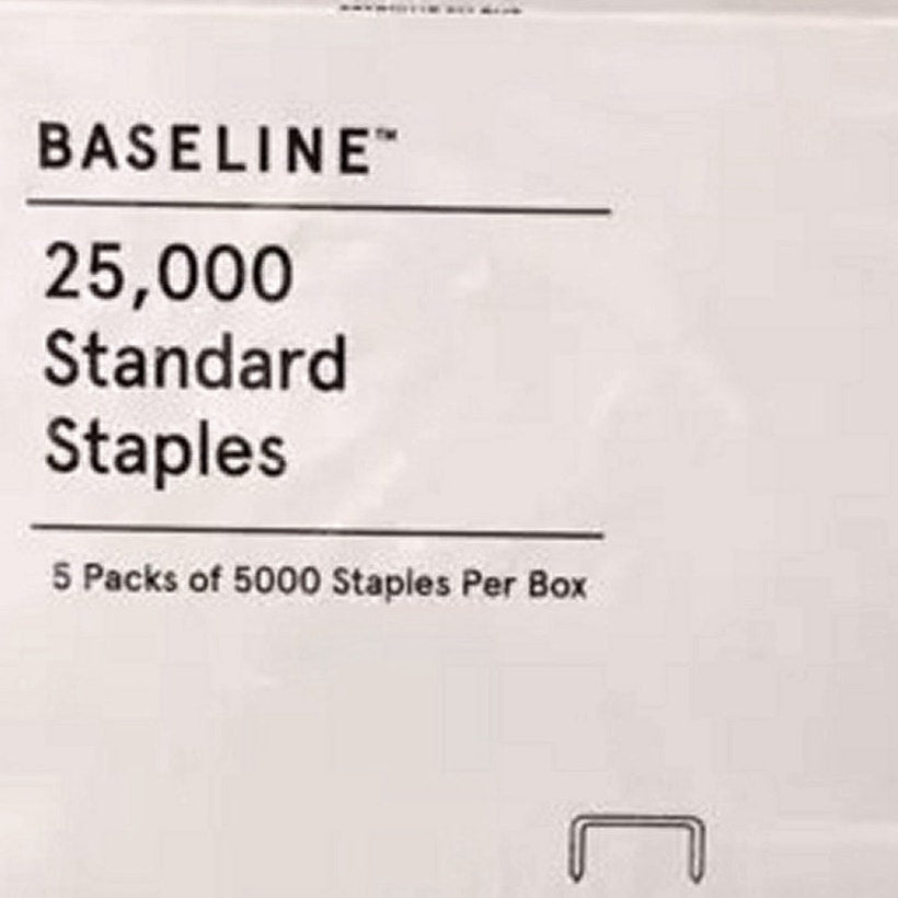 Worklife Brands LLC Baseline Staples, .25 Leg Length, 25000/Box, BL58255