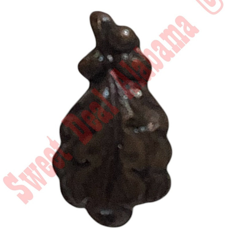 Ribbon Attachment Device: Bronze Oak Leaf Single - 5/16"H x 1/16"W