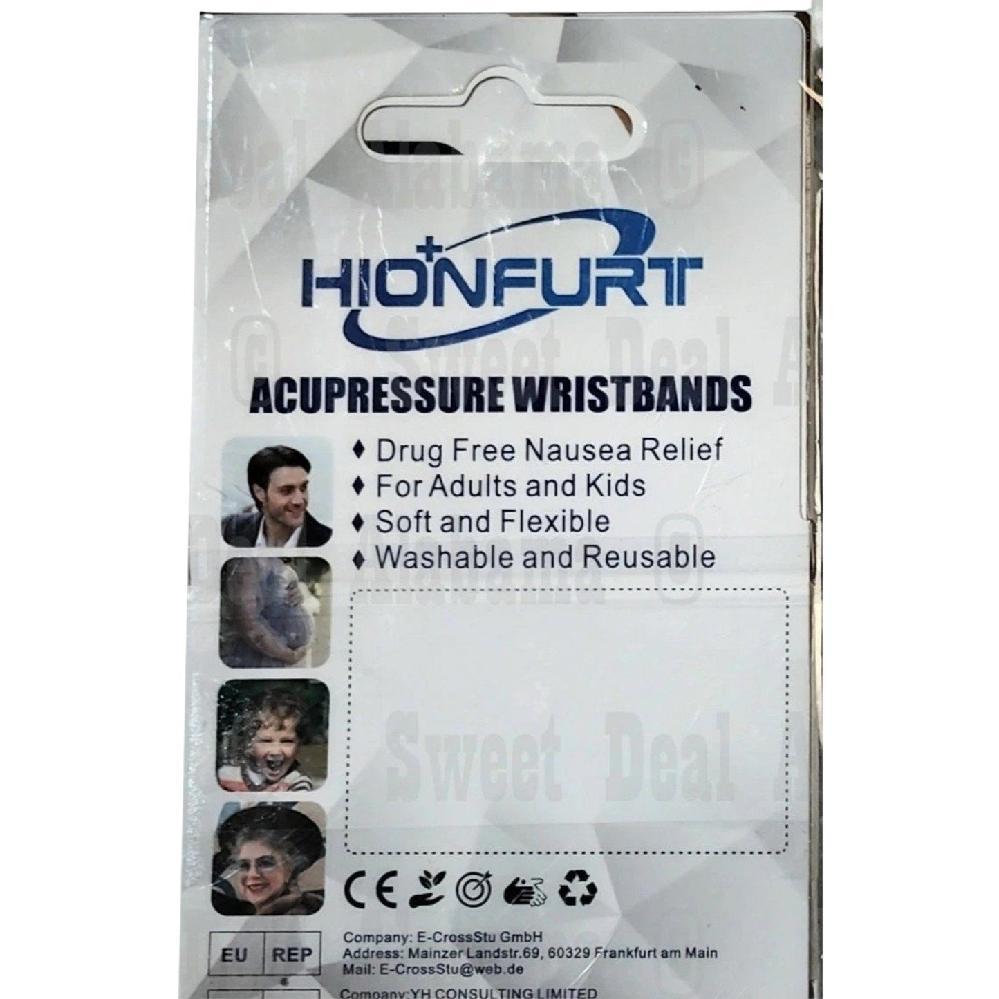 2-Pair Motion Sickness Bands – Anti-Nausea Wristbands for Adults & Kids, Black