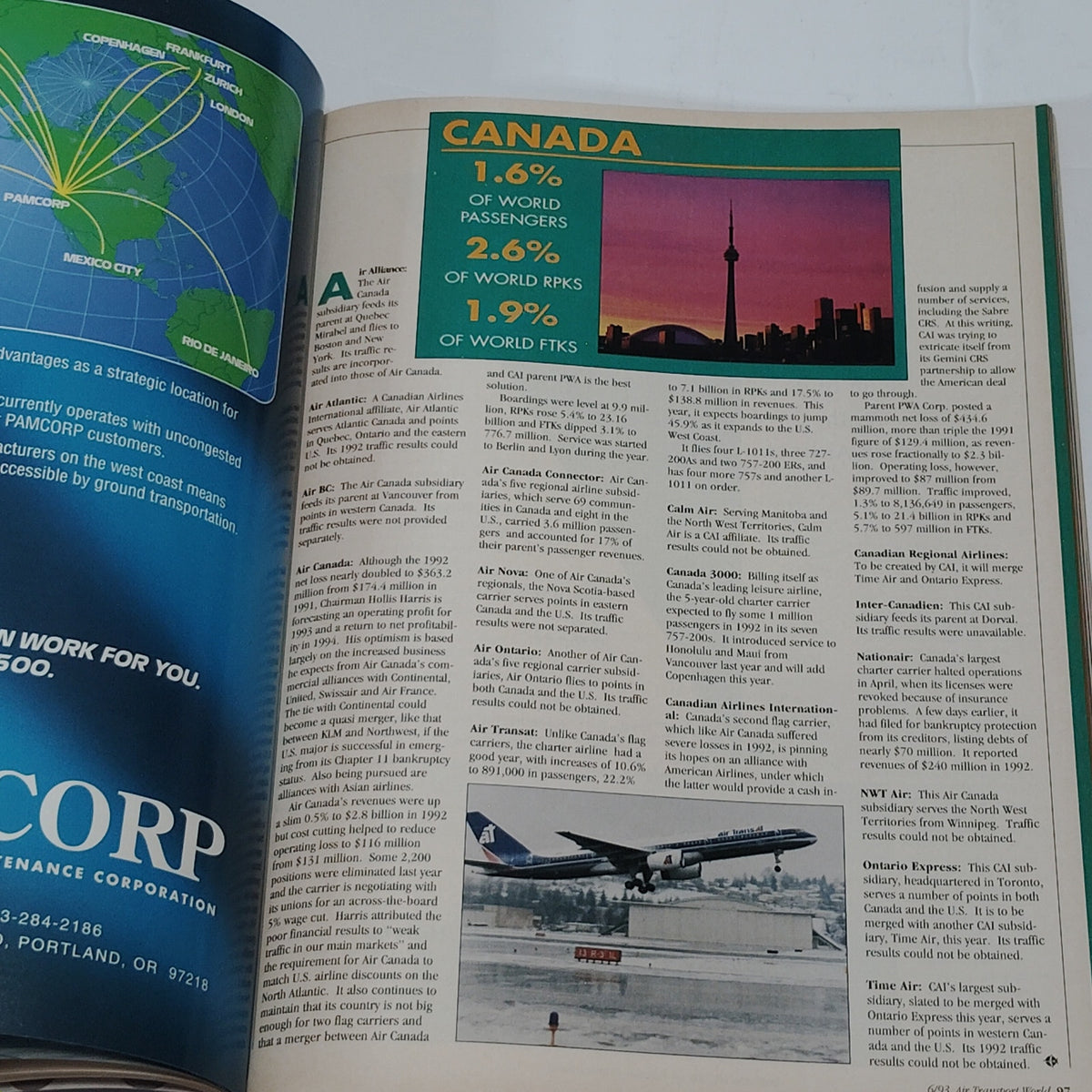 Air Transport World Magazine - June 1993 - Vintage Aviation Publication