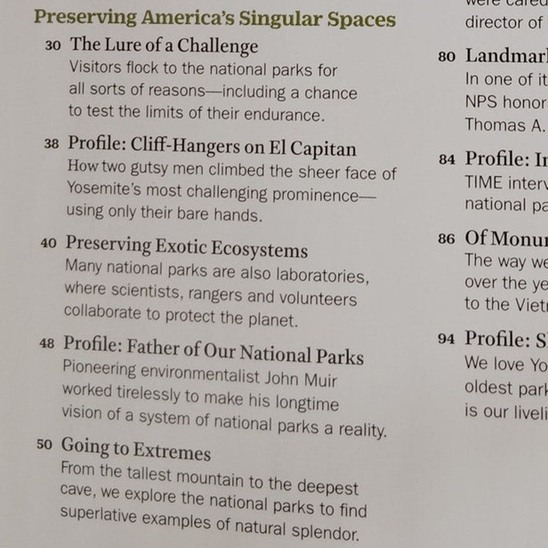 TIME America's National Parks 100 Years Special Edition Magazine 2016 NPS