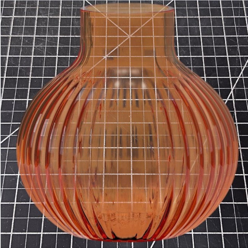 4‑Pack Round Glass Vase – Orange – Room Essentials – 4.5" Tall × 4.5" Wide