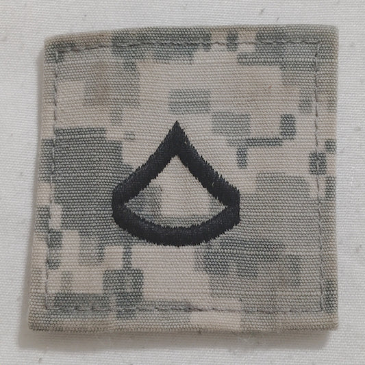 U.S. Army Private First Class (PFC) Patch ACU Digital, 2"×2" Hooked Device – E‑3