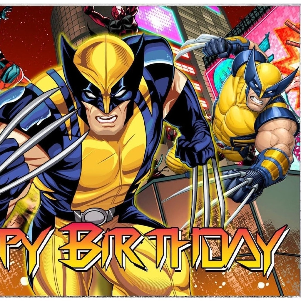 Kids Super-Hero Happy Birthday Banner 3×5 ft Fabric Backdrop Party Decoration