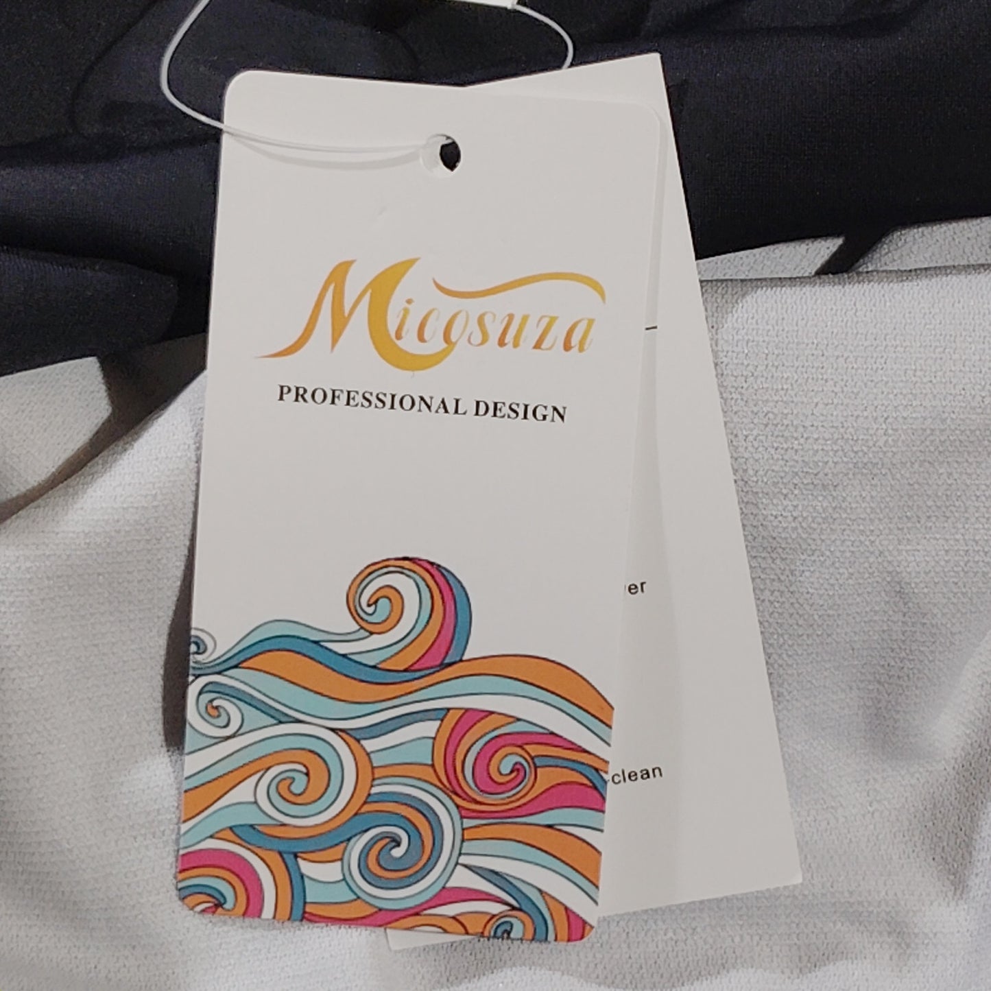 Micosuza Women’s High‑Waisted Bikini Bottoms – Black – Medium (12) - NWT