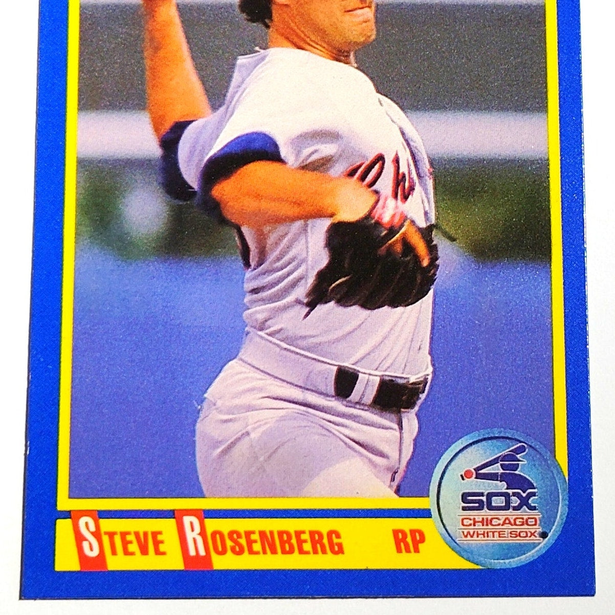 1990 Score Steve Rosenberg #523 Chicago White Sox Relief Pitcher MLB Baseball EX