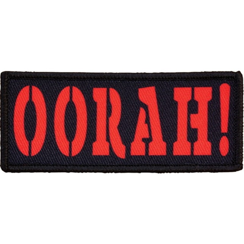 OORAH Morale Patch Red Rock Outdoor Gear Hook Back Printed 3‑1/2" × 1‑1/2"