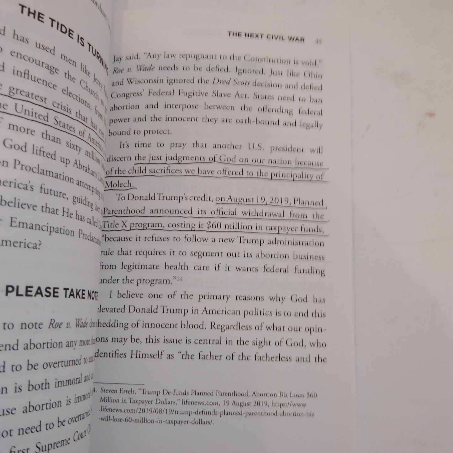 Trump and the Future of America 2020 Paperback LN Underlined Passages Prophecy