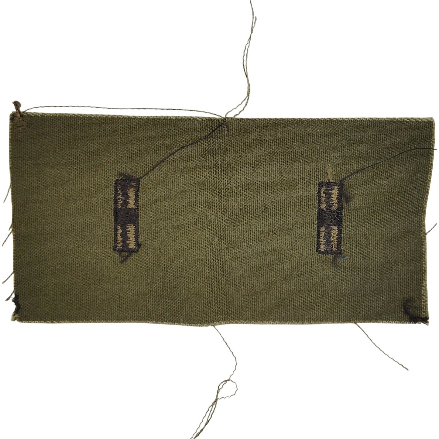 US Army WO1 Warrant Officer 1 Rank Patch Pair Subdued OD Green Sew On Vintage