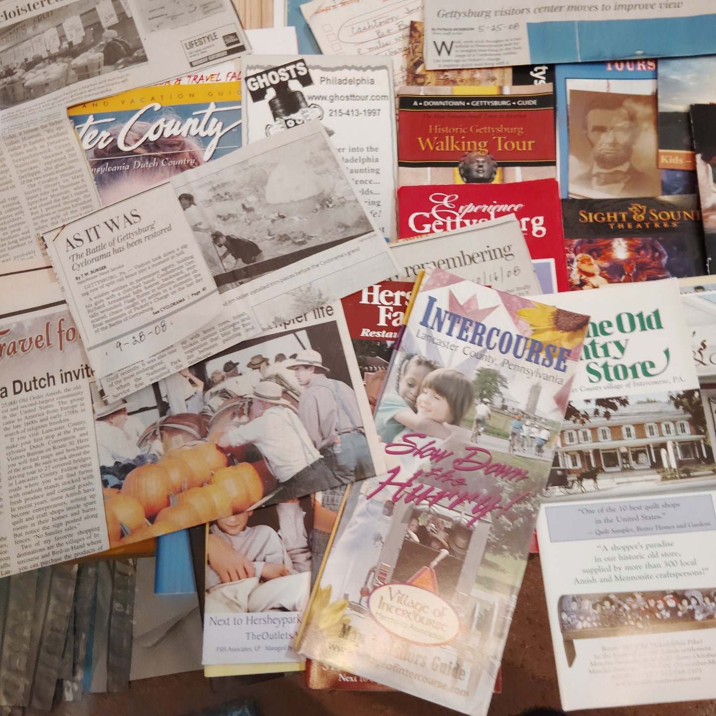 2006 Pennsylvania Amish Country Ephemera - Brochures, Maps, Guides, Postcards