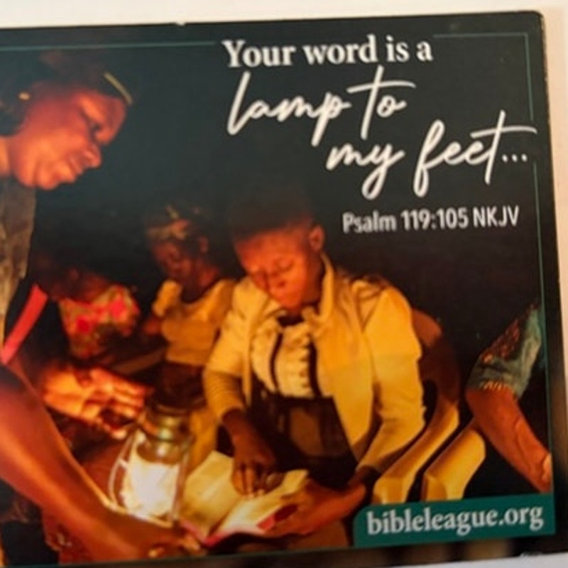 Christian Scripture Fridge Magnet Psalm 119:105 Lantern Bible League 3.5x2.5