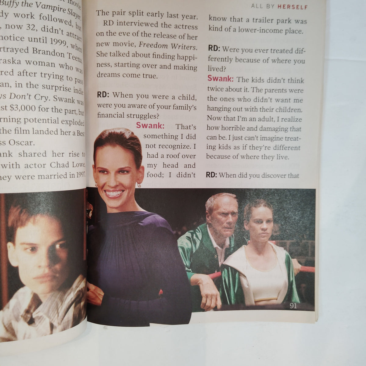 Reader's Digest January 2007 Large Print Edition Hilary Swank Magazine