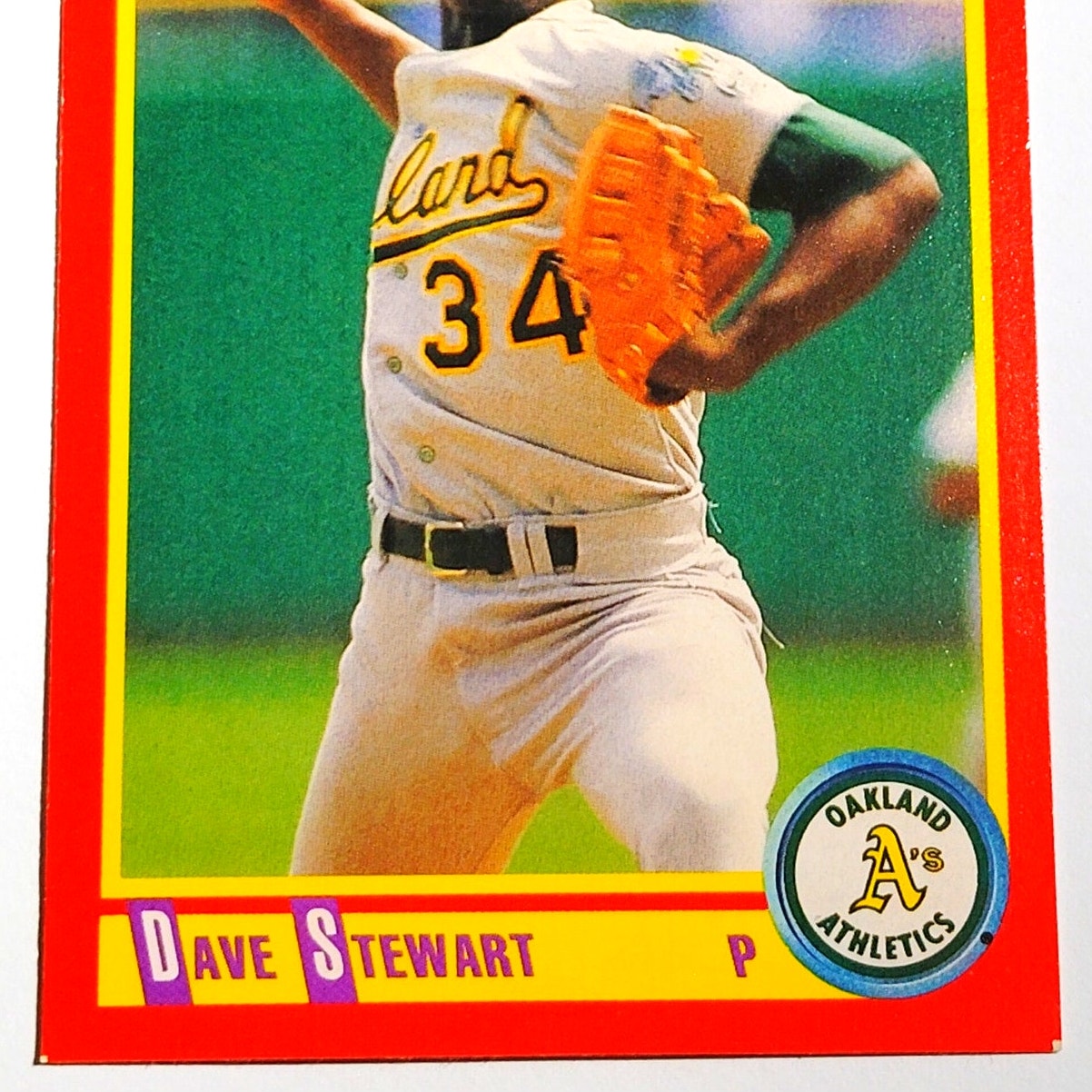 1990 Score Dave Stewart #410 Oakland Athletics Pitcher MLB Baseball EX