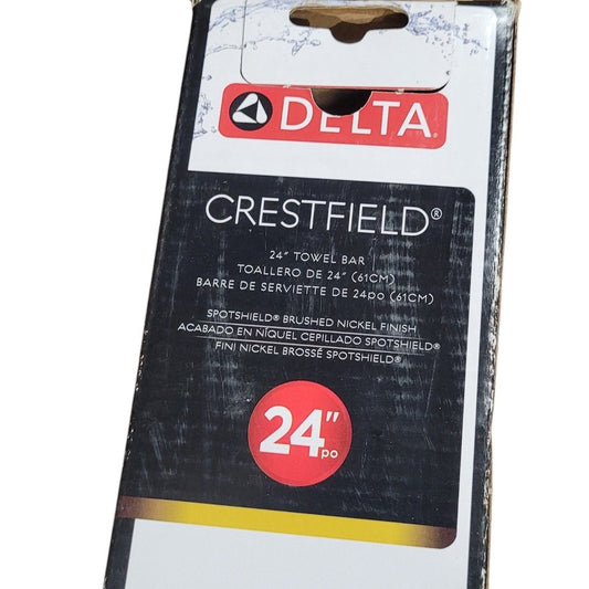 Delta Crestfield Satin Nickel Towel Bar 24 in. L Die Cast Zinc