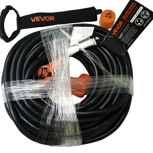 VEVOR 100 ft RV Extension Cord 30 Amp Heavy Duty STW 10/3 NEMA TT-30P TT-30R